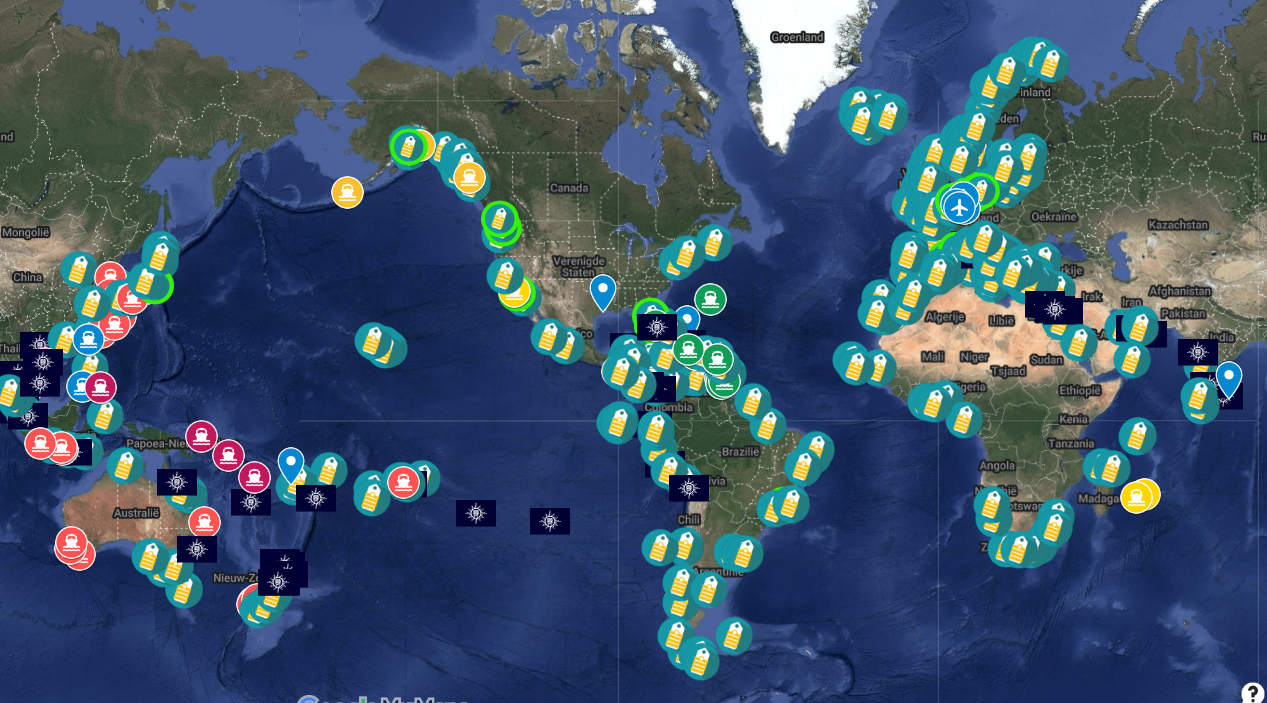 BEKIJK DE ROUTE MSC MAGNIFICIA WERELD CRUISE 2028